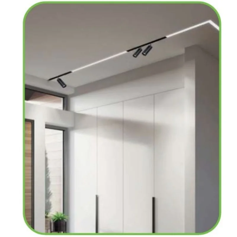 H HUBE1240W – ACA Lighting LED прожектор за магнитна шина в бял