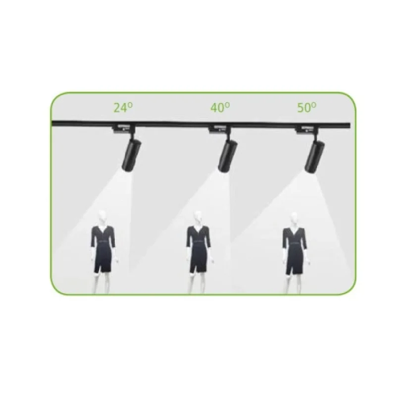 ACA Lighting MEL1540W2 – LED прожектор за монофазна шина в бял, 15W, 4000K