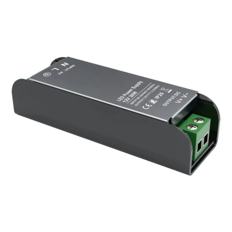 Led  трансформатор 30w 12V LED CV SL30CV12 – ACA Lighting LED трансформатор в черен, 30W