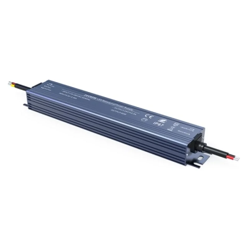 LED Drivers 60w 48V IP67 LE W60CV48N – ACA Lighting LED transformer in black, 60W