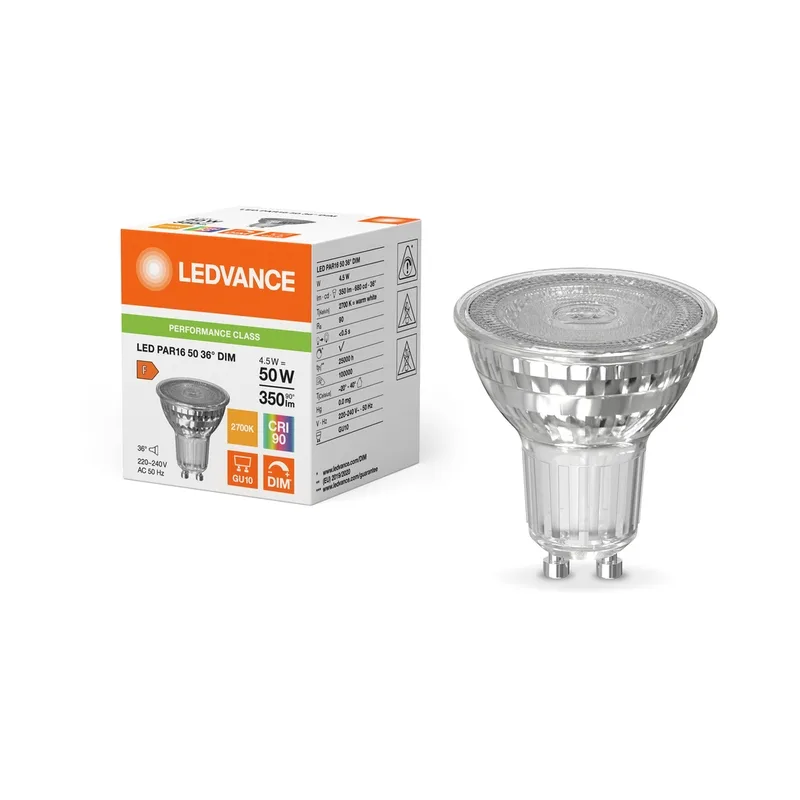 LED044984 – LEDVANCE LED lamp, 4.5W, 350lm, 2700K, IP20, transparent