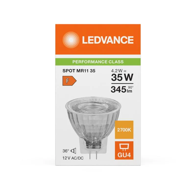 LED050329 – LEDVANCE LED lamp, 4.2W, 345lm, 2700K, IP20, transparent