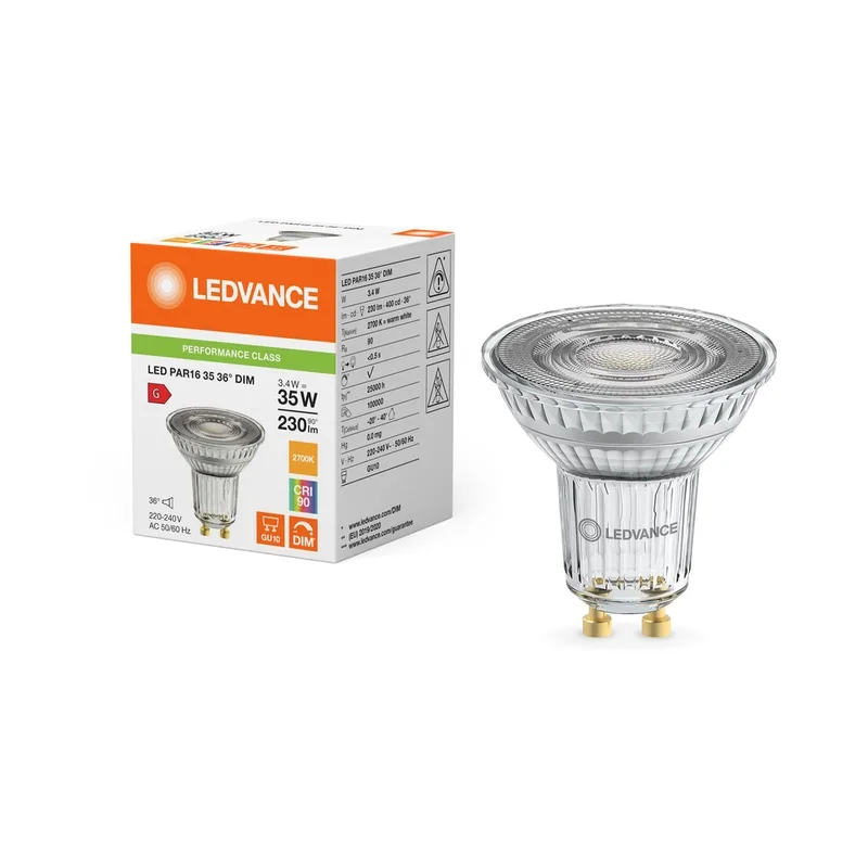 LED059872 – LEDVANCE LED крушка, 3.4W, 230lm, 2700K, IP20, прозрачен