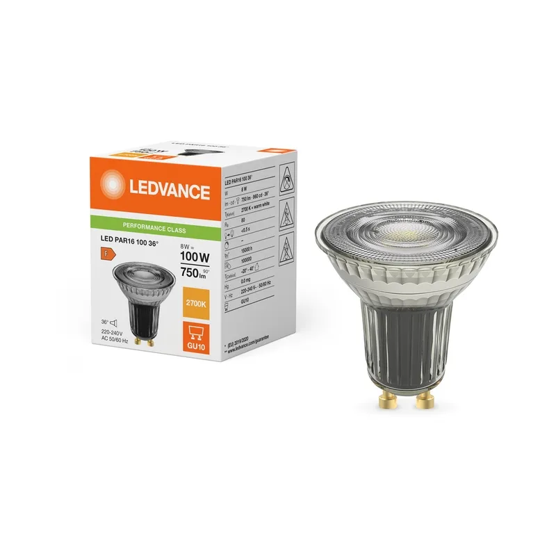LED234989 – LEDVANCE LED крушка, 8W, 750lm, 2700K, IP20, прозрачен