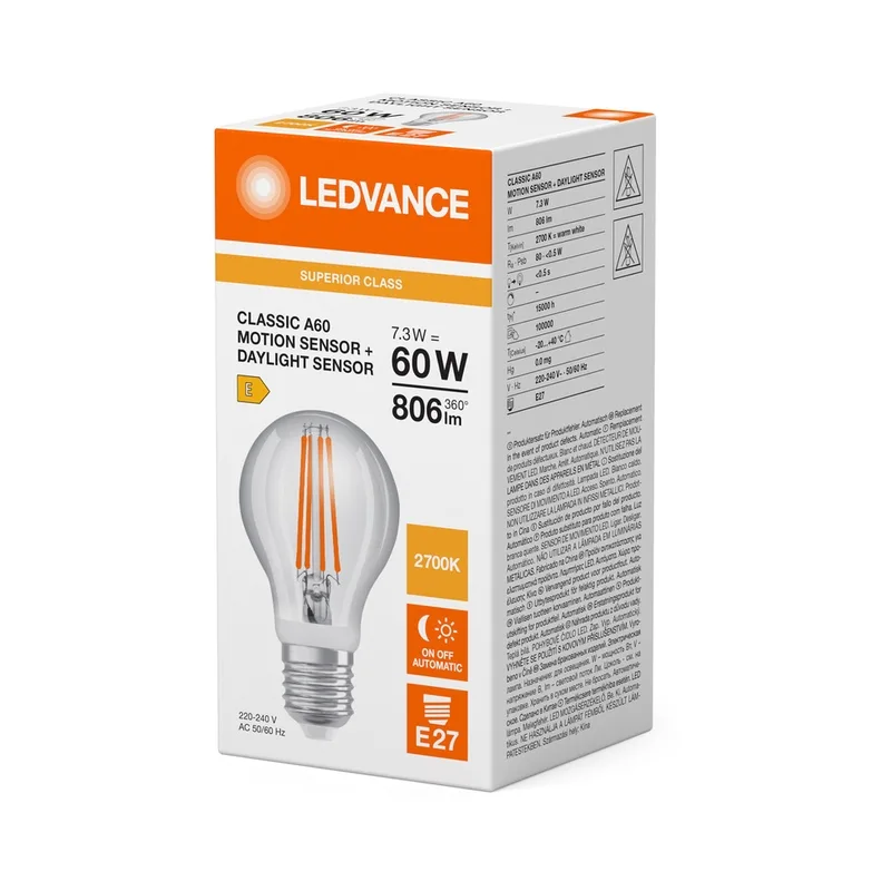 LED236792 – LEDVANCE сензор за LED крушка, IP20, прозрачен