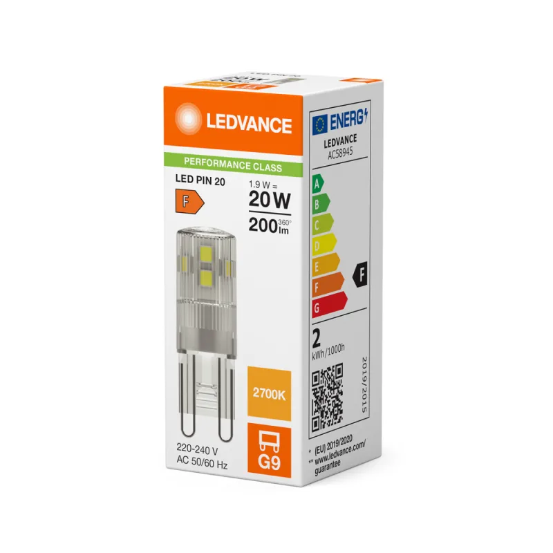 LED248870 – LEDVANCE LED lamp, 1.9W, 200lm, 2700K, transparent