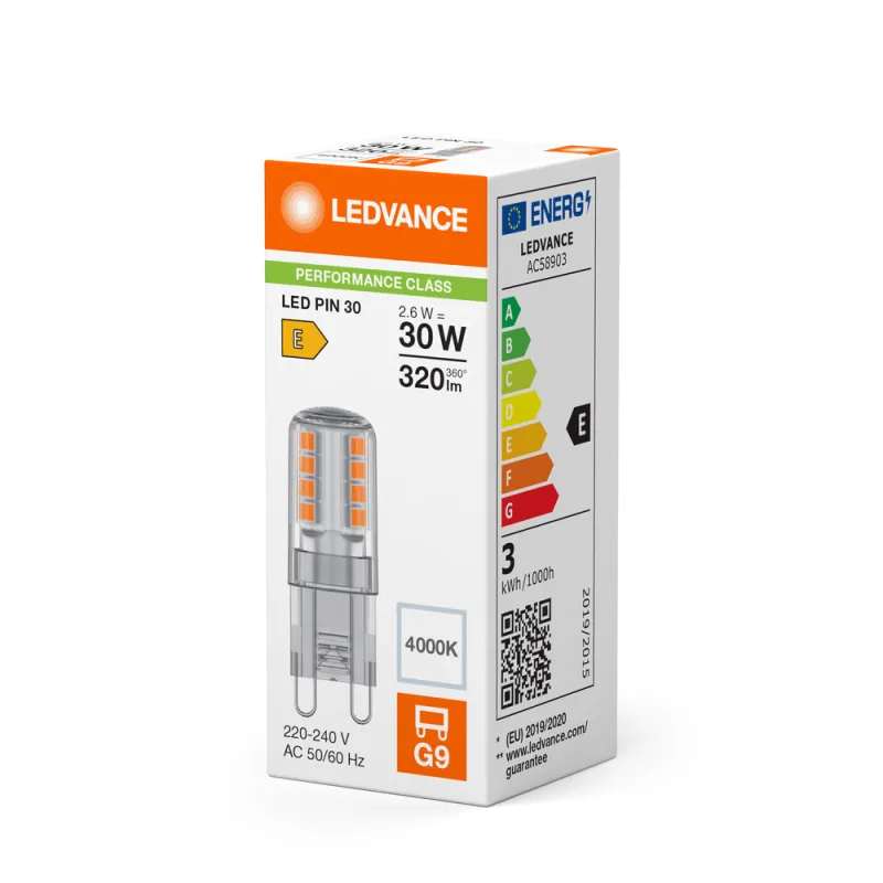 LED248900 – LEDVANCE LED lamp, 2.6W, 320lm, 4000K, transparent