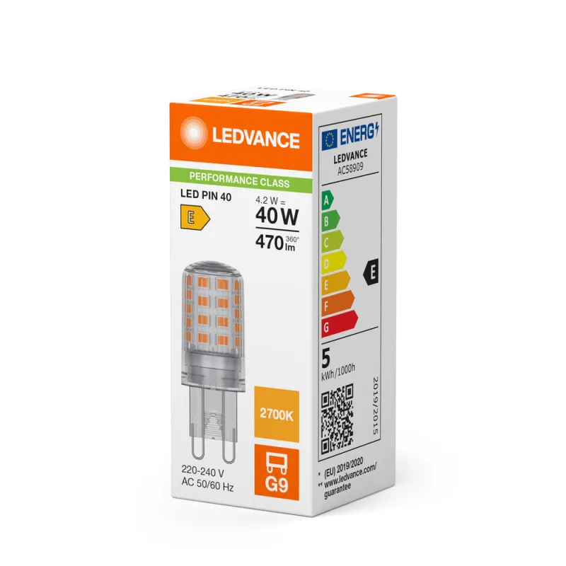LED248962 – LEDVANCE LED lamp, 4.2W, 470lm, 2700K, transparent
