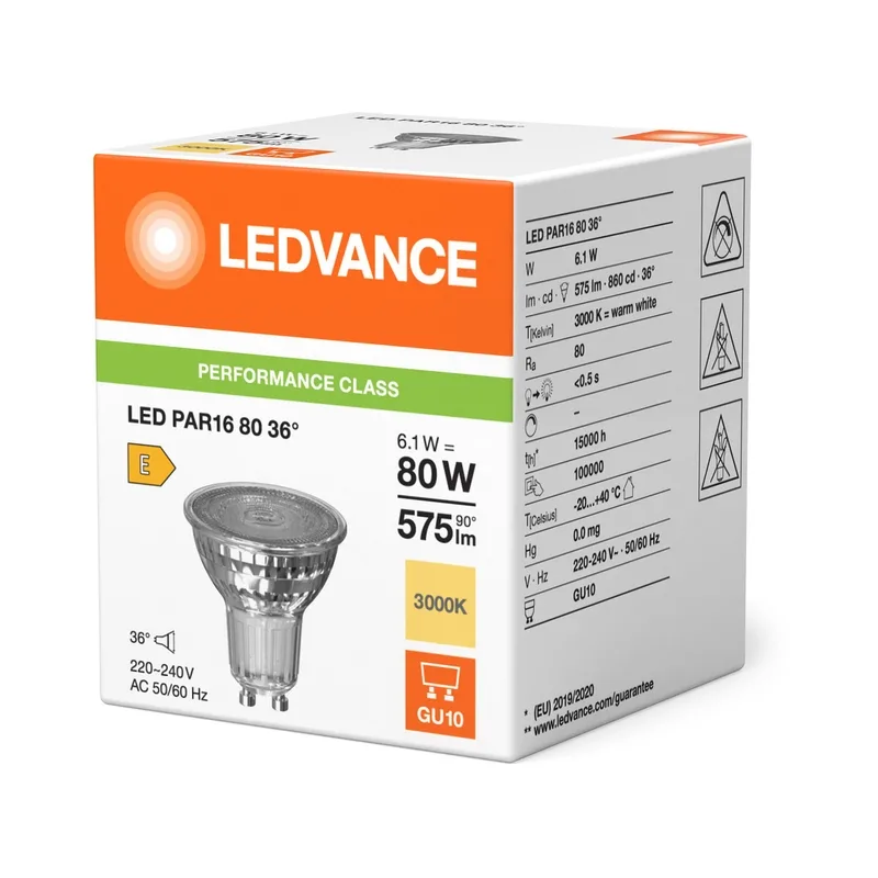 LED457227 – LEDVANCE LED крушка, 6.1W, 575lm, 3000K, IP20, прозрачен