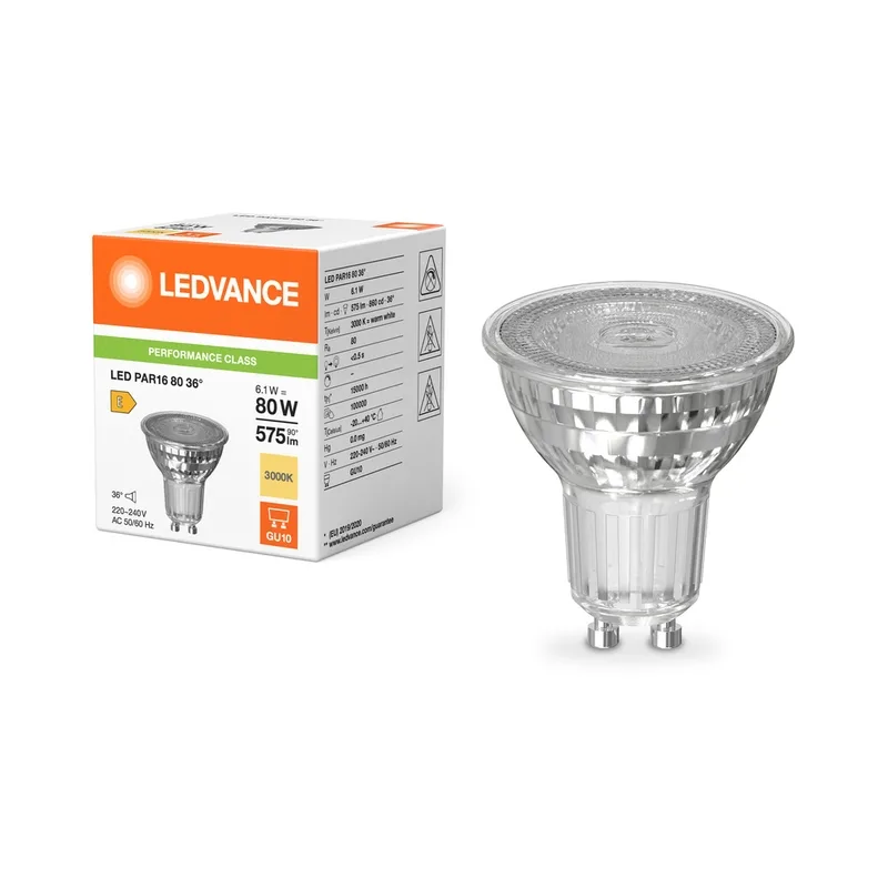 LED457227 – LEDVANCE LED крушка, 6.1W, 575lm, 3000K, IP20, прозрачен