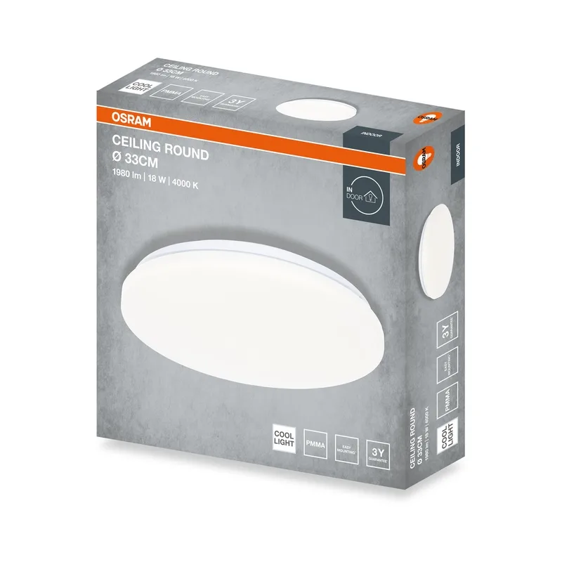 LED647468 – LEDVANCE LED плафон, 18W, 1440lm, 4000K, IP20, бял