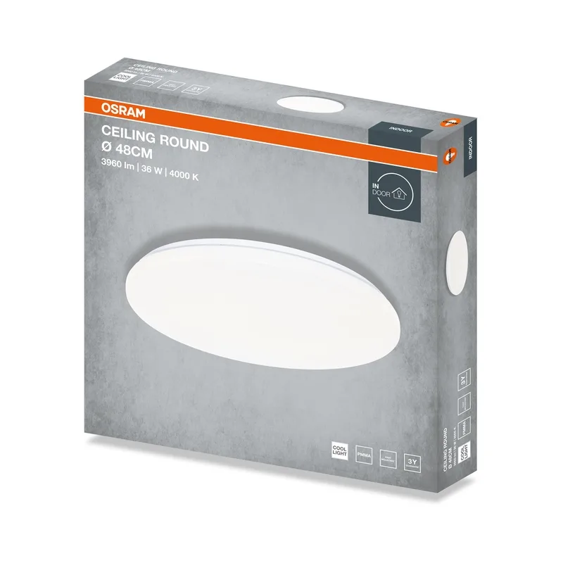 LED648021 – LEDVANCE LED плафон, 36W, 2880lm, 4000K, IP20, бял
