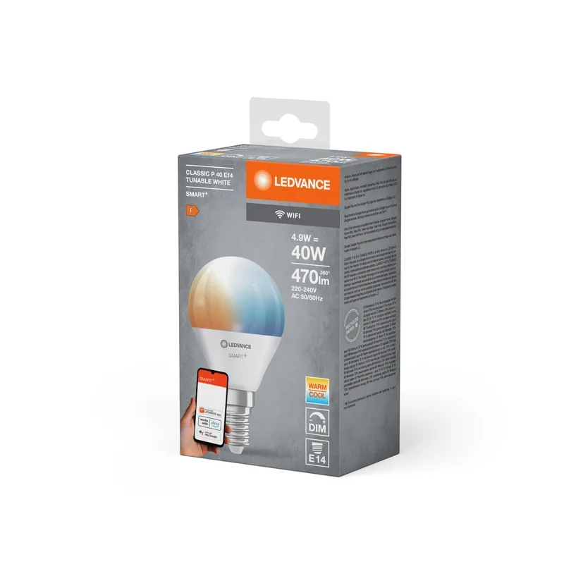 LED778634 – LEDVANCE LED крушка, 4.9W, 470lm, 2700K-6500K, IP20, бял
