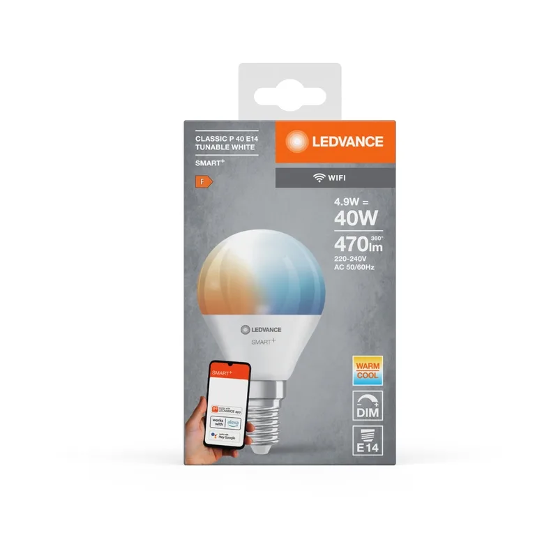 LED778634 – LEDVANCE LED крушка, 4.9W, 470lm, 2700K-6500K, IP20, бял