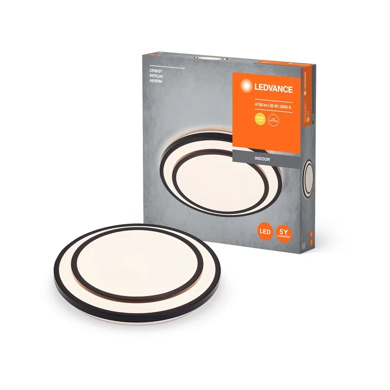 LED829367 – LEDVANCE LED ceiling luminaire, 36W, 2400lm, 3000K, IP20, black