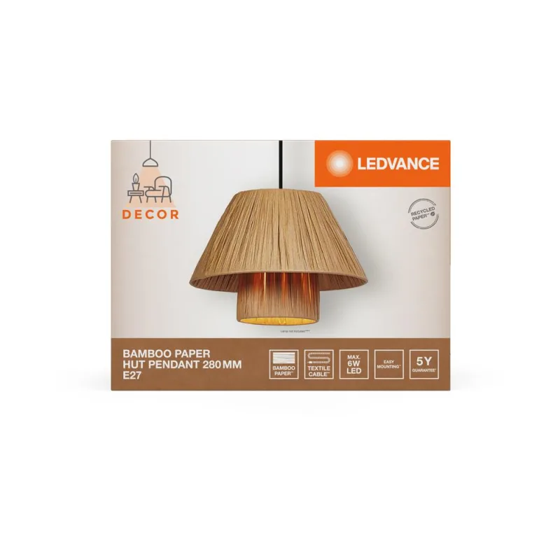 LED840645 – LEDVANCE pendant light, IP20, brown