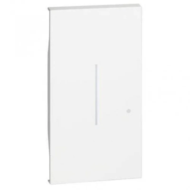 Living Now with Netatmo Лицев панел за безжичен еднополюсен ключ 2M Бял - bticino Living Now with Netatmo