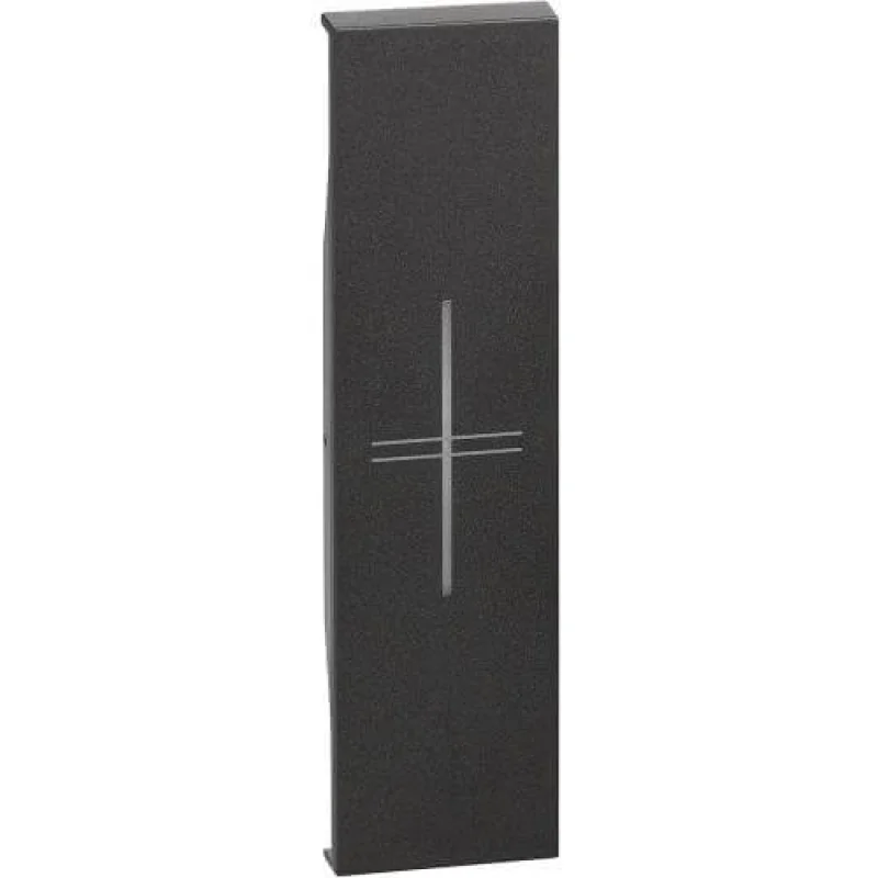 Living Now with Netatmo Face plate for connected switch for control of roller shutters 1M Black - bticino Living Now with Netatmo