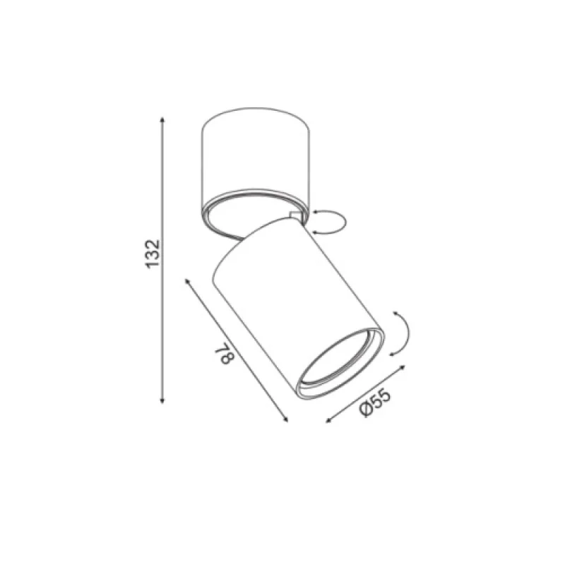 Elitis RA301S6WH – ACA Lighting downlight for outdoor mounting in white, 1X50W