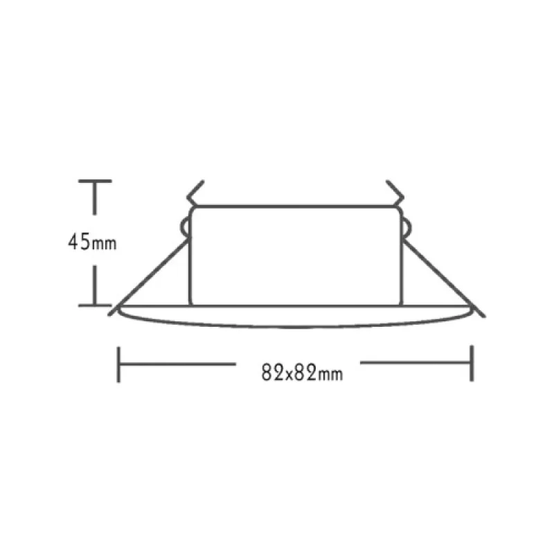Square SATIN NI BS3406NM – ACA Lighting луна за вграждане в матиран хром, 1X10W