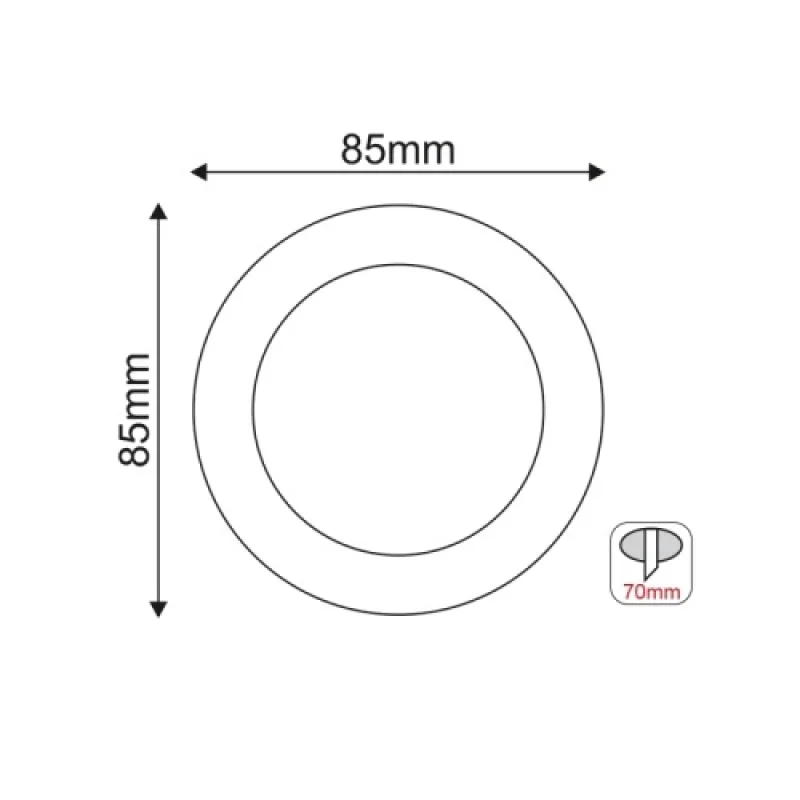 Round BLACK IP BS34GUCRB – ACA Lighting луна за вграждане в черен, 1X10W