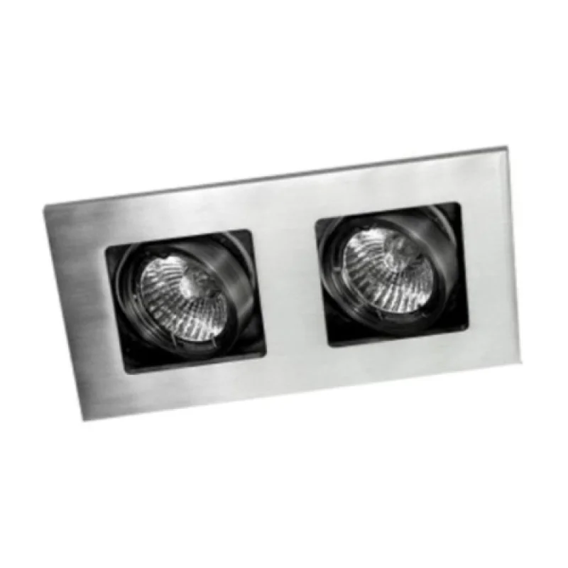 Луни за вграждане ACA Lighting BS3602 – луна за вграждане в матиран хром, 2X35W