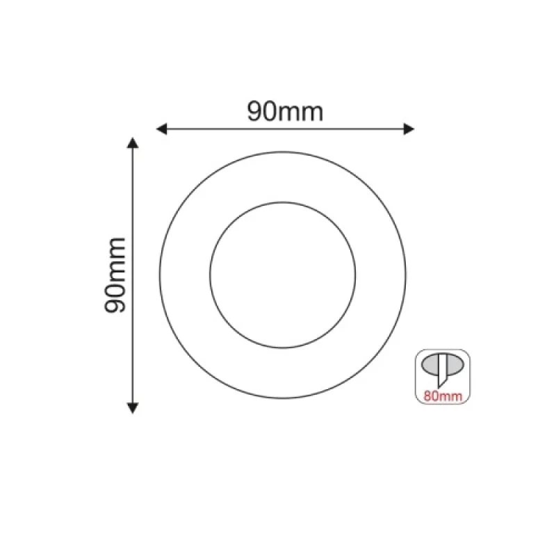 Trimless MOVABLE GLGUR1W – ACA Lighting downlight for recessed mounting in white, 1X10W