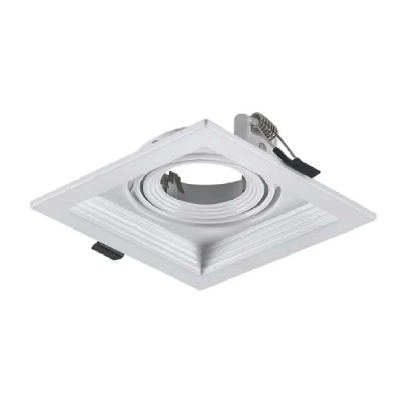 Recessed Downlights Square WHITE XMGU1W – ACA Lighting downlight for recessed mounting in white, 1X10W