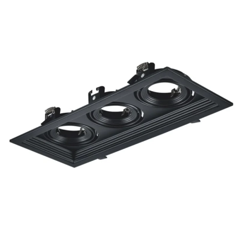 Луни за вграждане Square BLACK XMGU3B – ACA Lighting луна за вграждане в черен, 3X10W