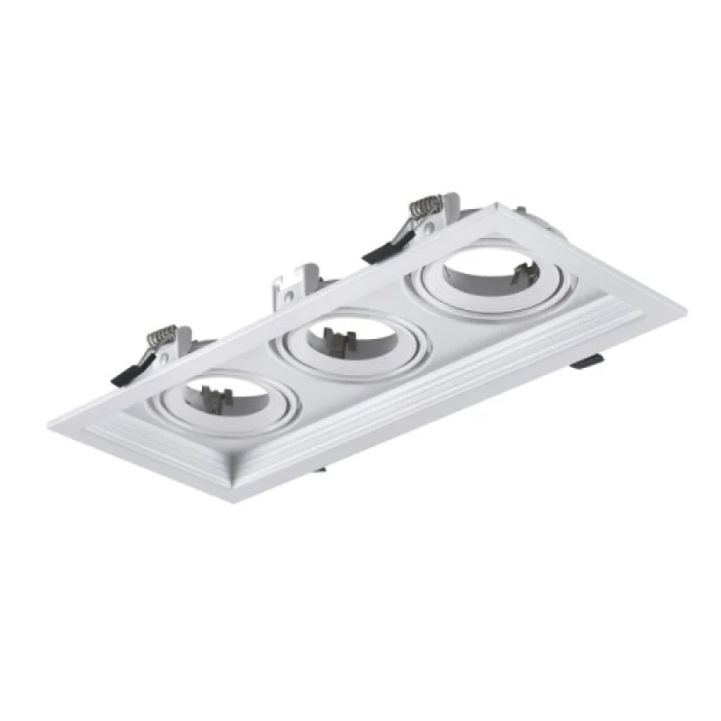 Recessed Downlights Square WHITE XMGU3W – ACA Lighting downlight for recessed mounting in white, 3X10W
