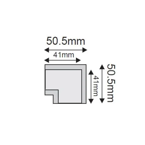 Свързващ елемент Magnetic MR90W – ACA Lighting ъглов конектор 90° таван-таван за магнитна шина за вграждане с рамка в бял