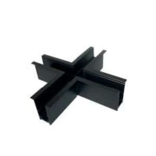 Magnetic MRCROSSB – ACA Lighting кръстат конектор за магнитна шина за вграждане с рамка в черен