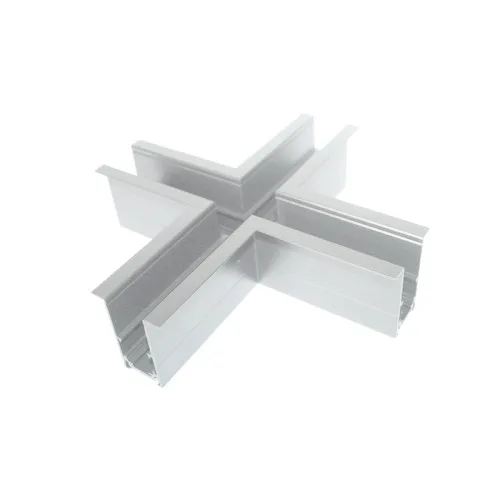 Magnetic MRCROSSW – ACA Lighting кръстат конектор за магнитна шина за вграждане с рамка в бял