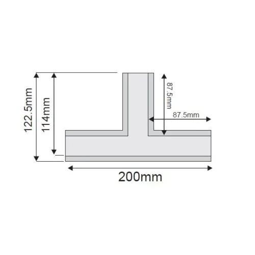 Свързващ елемент Magnetic MRTW – ACA Lighting Т-конектор за магнитна шина за вграждане с рамка в бял