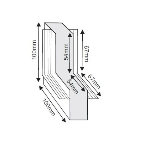 Свързващ елемент Magnetic MT90INW – ACA Lighting ъглов конектор таван-стена за магнитна шина за вграждане trimless в бял