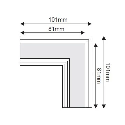 Свързващ елемент Magnetic MT90W – ACA Lighting ъглов конектор 90° таван-таван за магнитна шина за вграждане trimless в бял