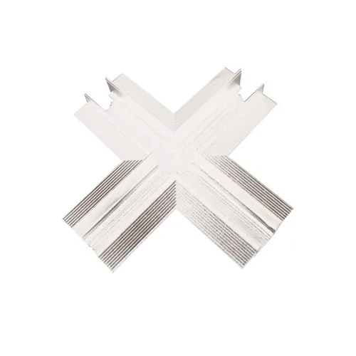 Magnetic MTCROSSW – ACA Lighting кръстат конектор за магнитна шина за вграждане trimless в бял