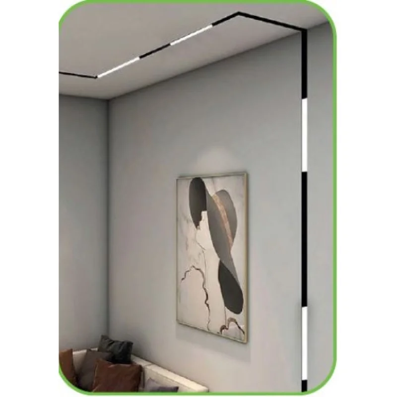 Magnetic MR3MW – ACA Lighting магнитна шина за вграждане в бял