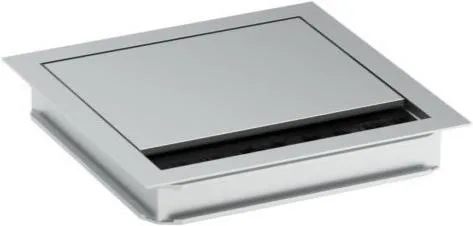 Furniture sockets Cable grommet LOOP SQUARE 120x240 mm, silver, Bachmann B930.320