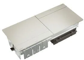 Furniture sockets Retractable desk box 2x4 modules with mounting kit, aluminium, Incara Pop-Up Legrand 654807
