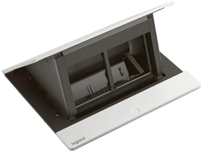Retractable desk box 4 modules with mounting kit, white, Incara Pop-Up Legrand 654801