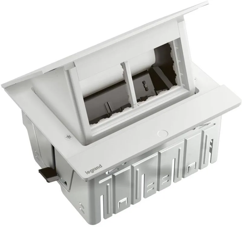 Retractable desk box 4 modules with mounting kit, white, Incara Pop-Up Legrand 654801