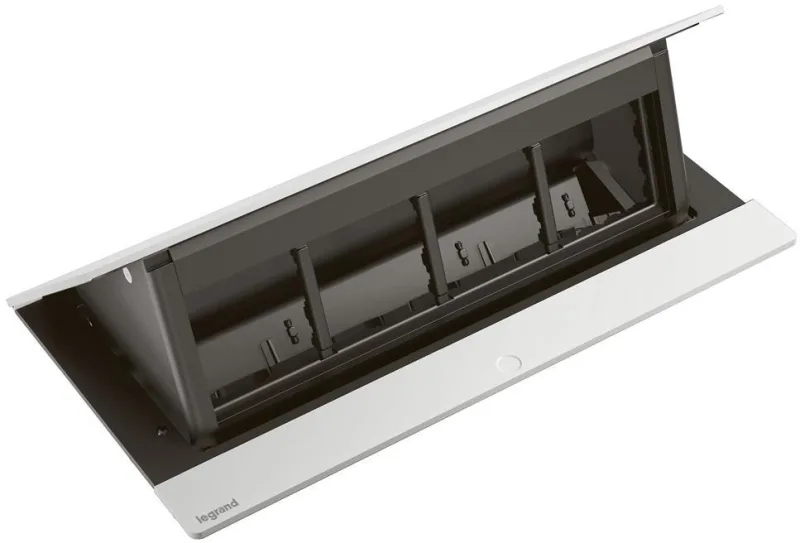 Retractable desk box 8 modules with mounting kit, white, Incara Pop-Up Legrand 654809
