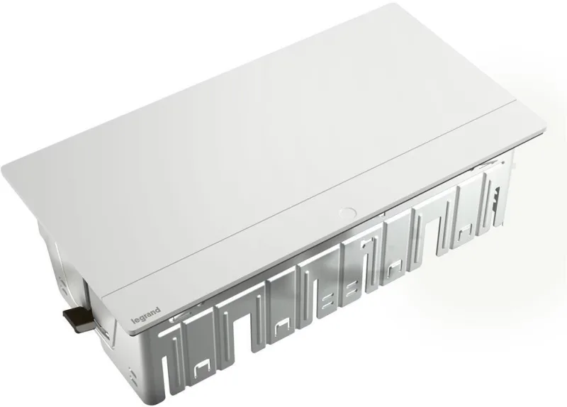 Retractable desk box 8 modules with mounting kit, white, Incara Pop-Up Legrand 654809
