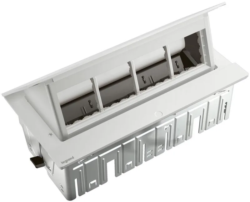 Retractable desk box 8 modules with mounting kit, white, Incara Pop-Up Legrand 654809