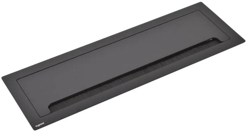 Furniture sockets Built-in desk box, empty with module base, 385x130 mm, black, Incara Top Access Legrand 654875