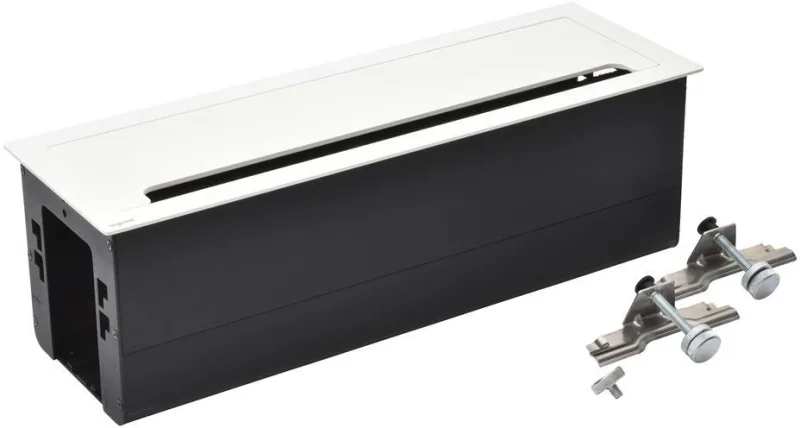 Built-in desk box, empty with module base, 385x130 mm, white, Incara Top Access Legrand 654874