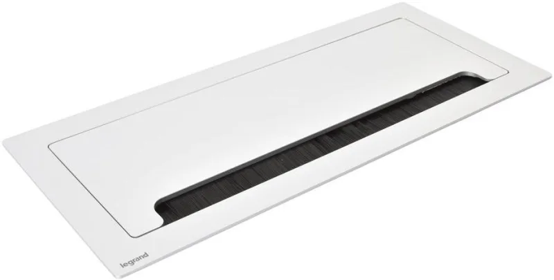 Furniture sockets Built-in desk box, empty with module base, 295x130 mm, aluminium, Incara Top Access Legrand 654870