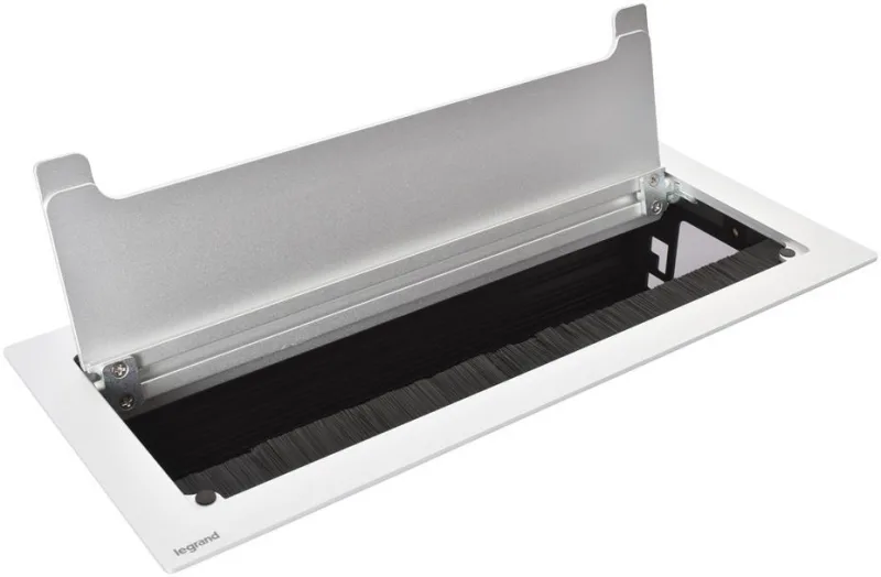 Built-in desk box, empty with module base, 295x130 mm, aluminium, Incara Top Access Legrand 654870