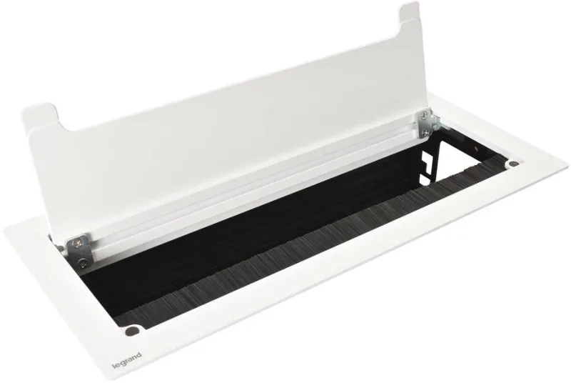Built-in desk box, empty with module base, 295x130 mm, white, Incara Top Access Legrand 654871